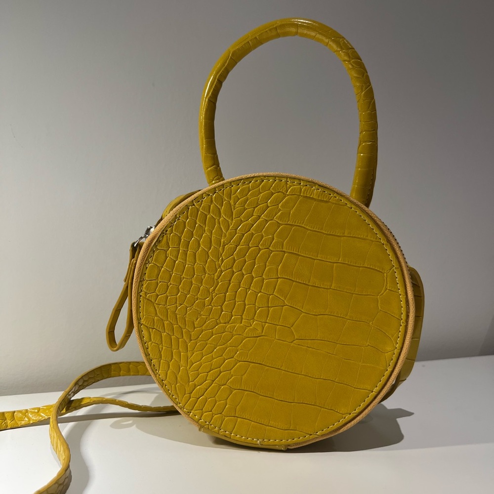 ZARA yellow circle handbag